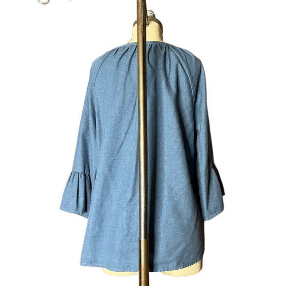 Bit & Bridle Bell Sleeve Chambray Sleeve size M - Picture 6 of 14